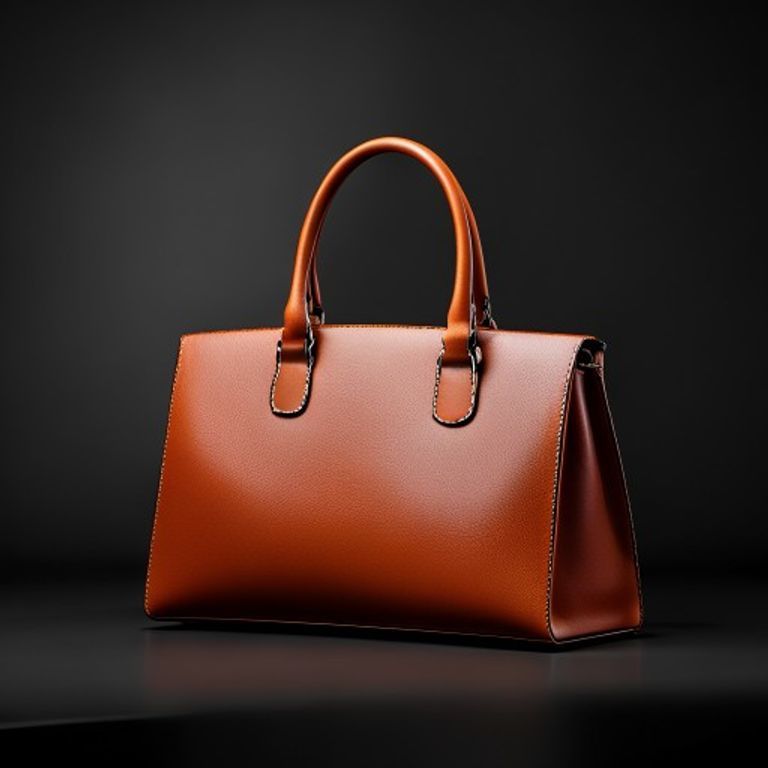 Hero product static ad creative for handbag